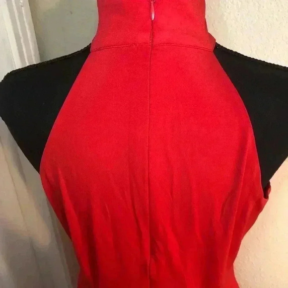 🔥💃🏻High Neck Fringe Red Party Dress💃🏻🔥Large and Small - Picture 10 of 16